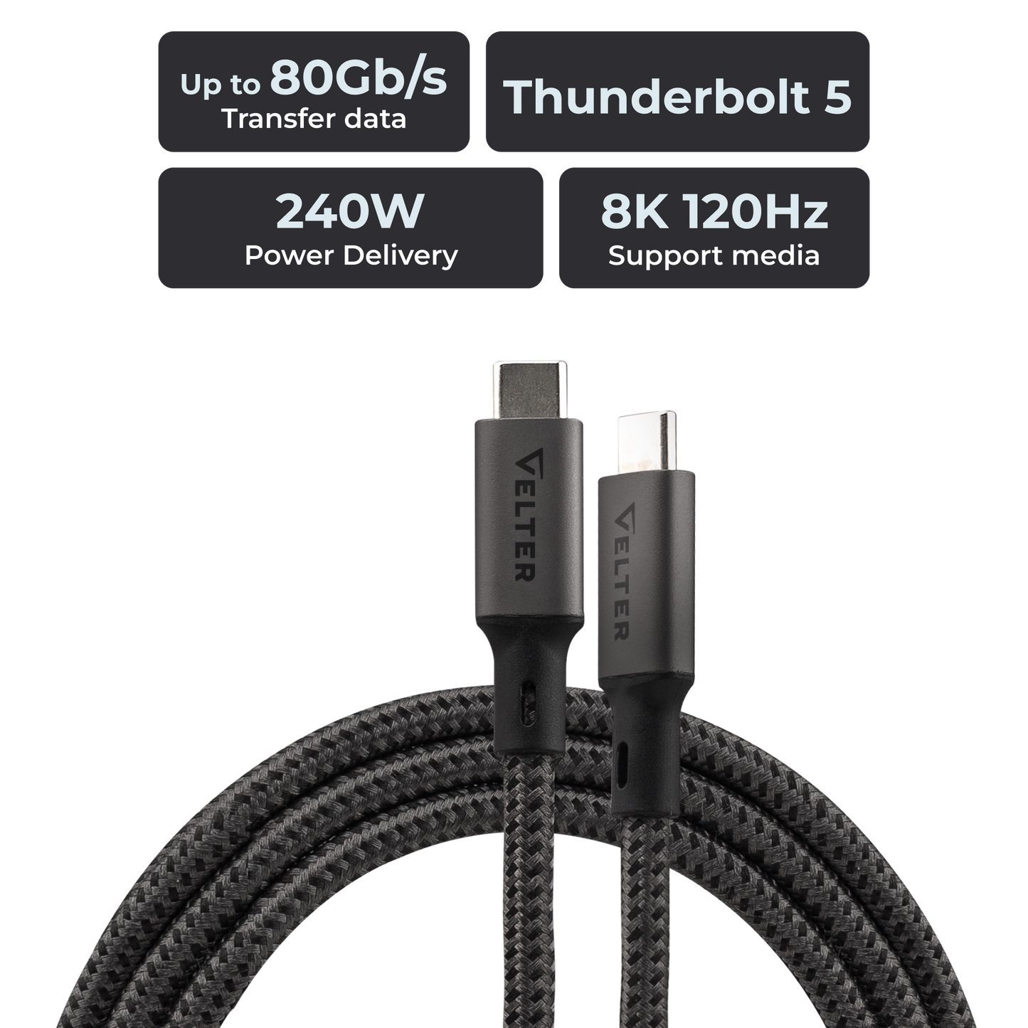 USB Type-C Thunderbolt 5 Cable
