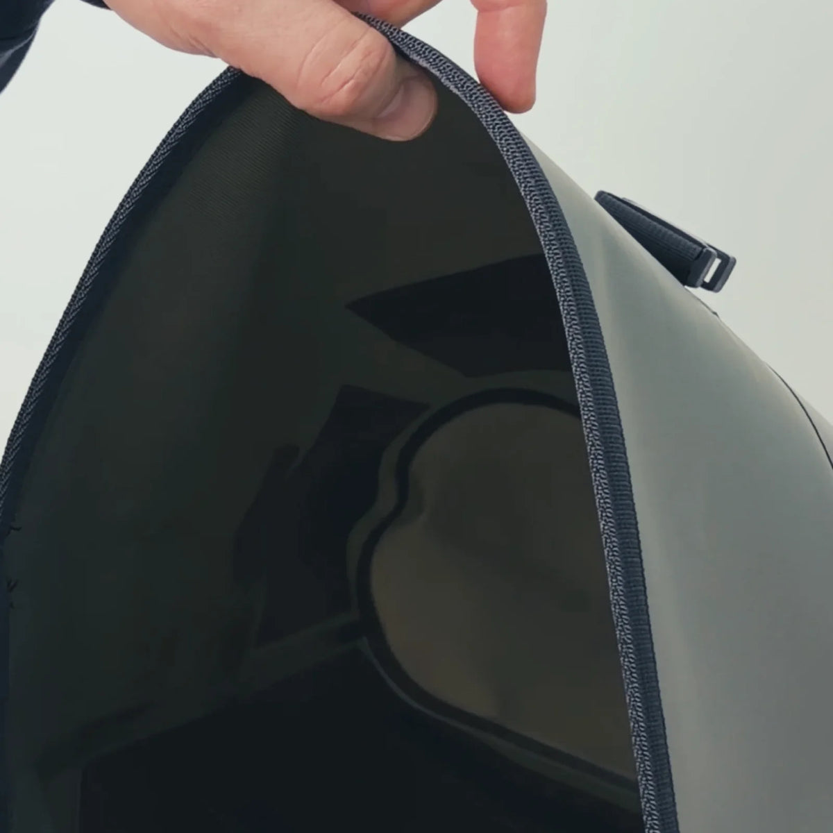 Faraday backpack: roll-top opening