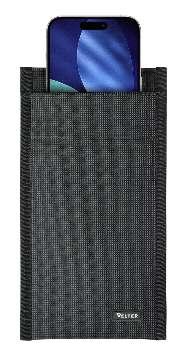 Velter Faraday phone sleeve with a magnetic flap