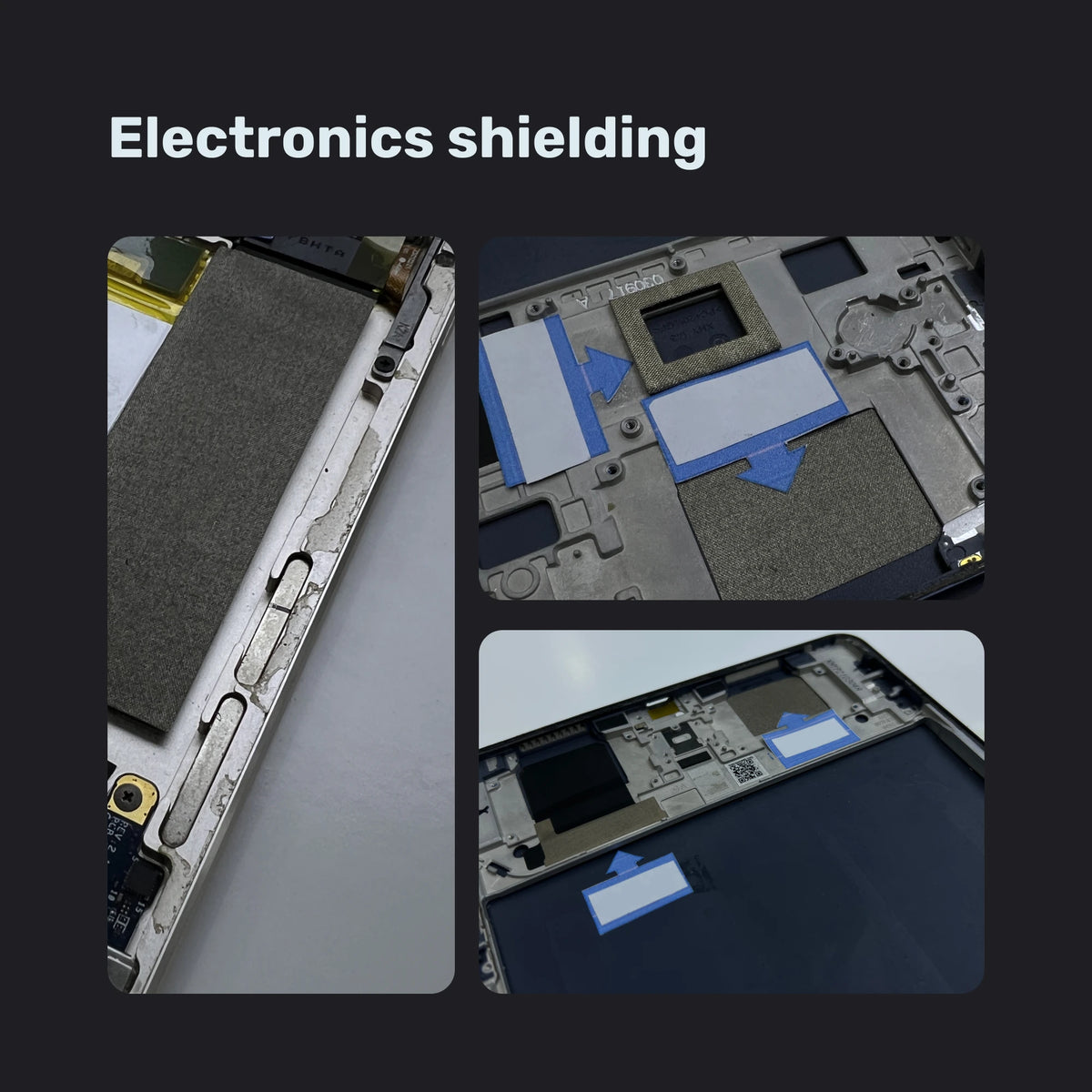Shielding tape on electronics