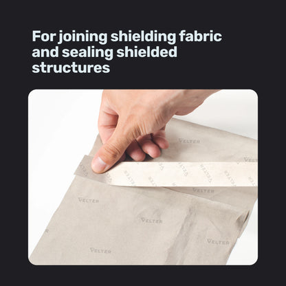 Shielding tape joins shielding fabric and seals shielded structures