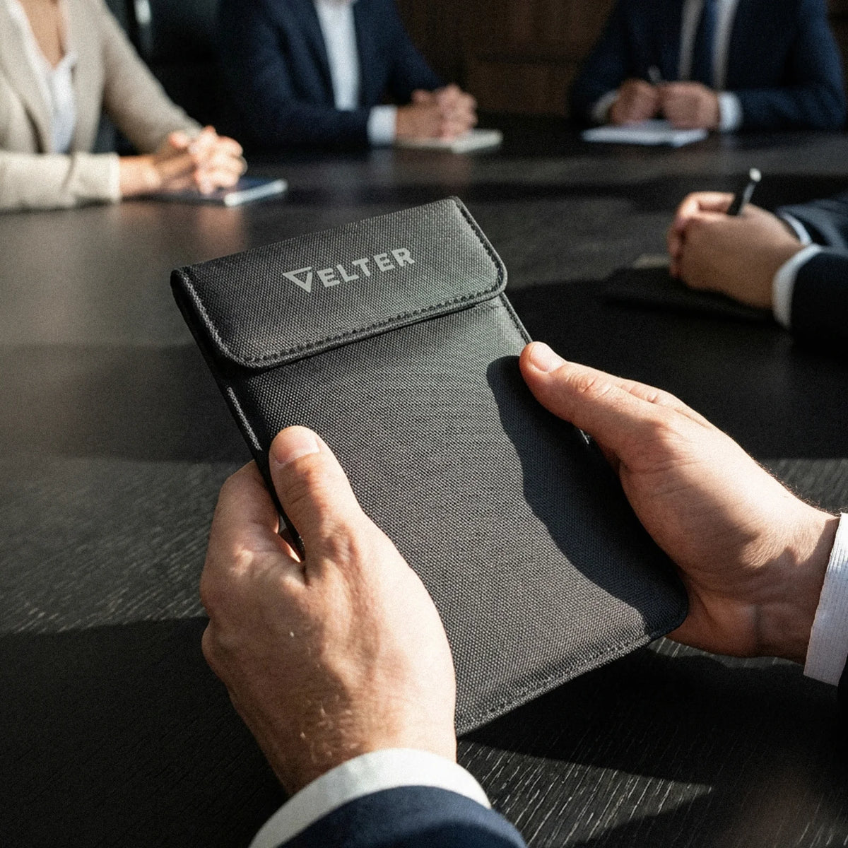 Faraday Sleeve Prime at a business meeting