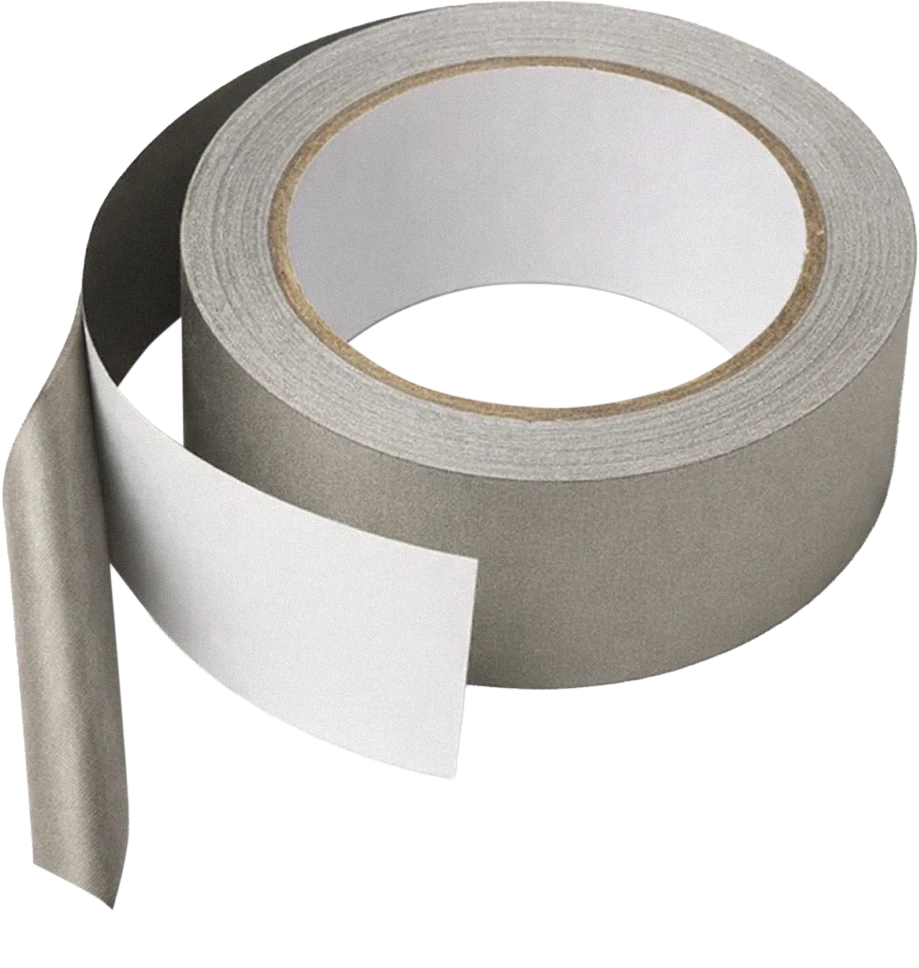 Shielding tape roll with release paper peeled back
