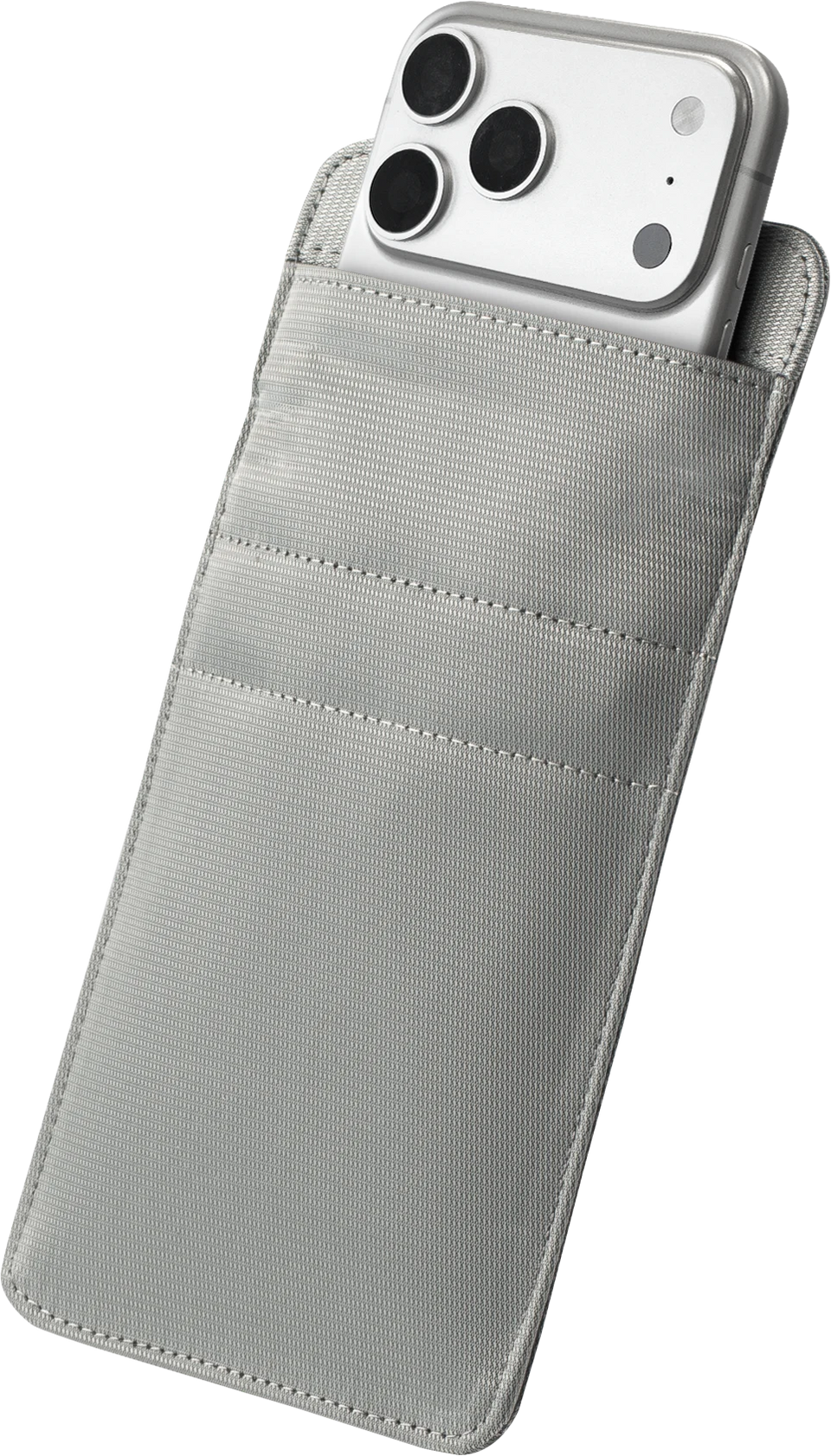 Velter Faraday sleeve with a smartphone inside